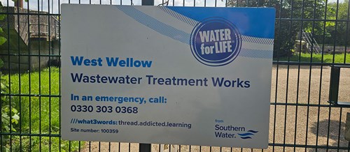 West Wellow Treatment works sign