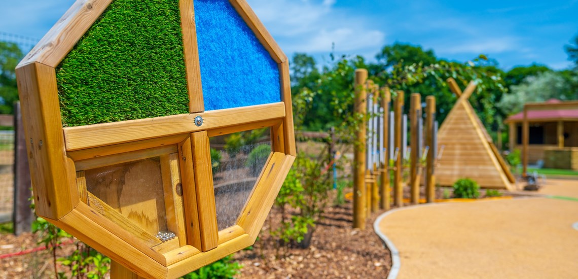 An image of the sensory garden at Chestnut Tree House Children's Hospice in Arundel 