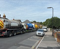 An image of tankers close to Winchester Road, Southampton